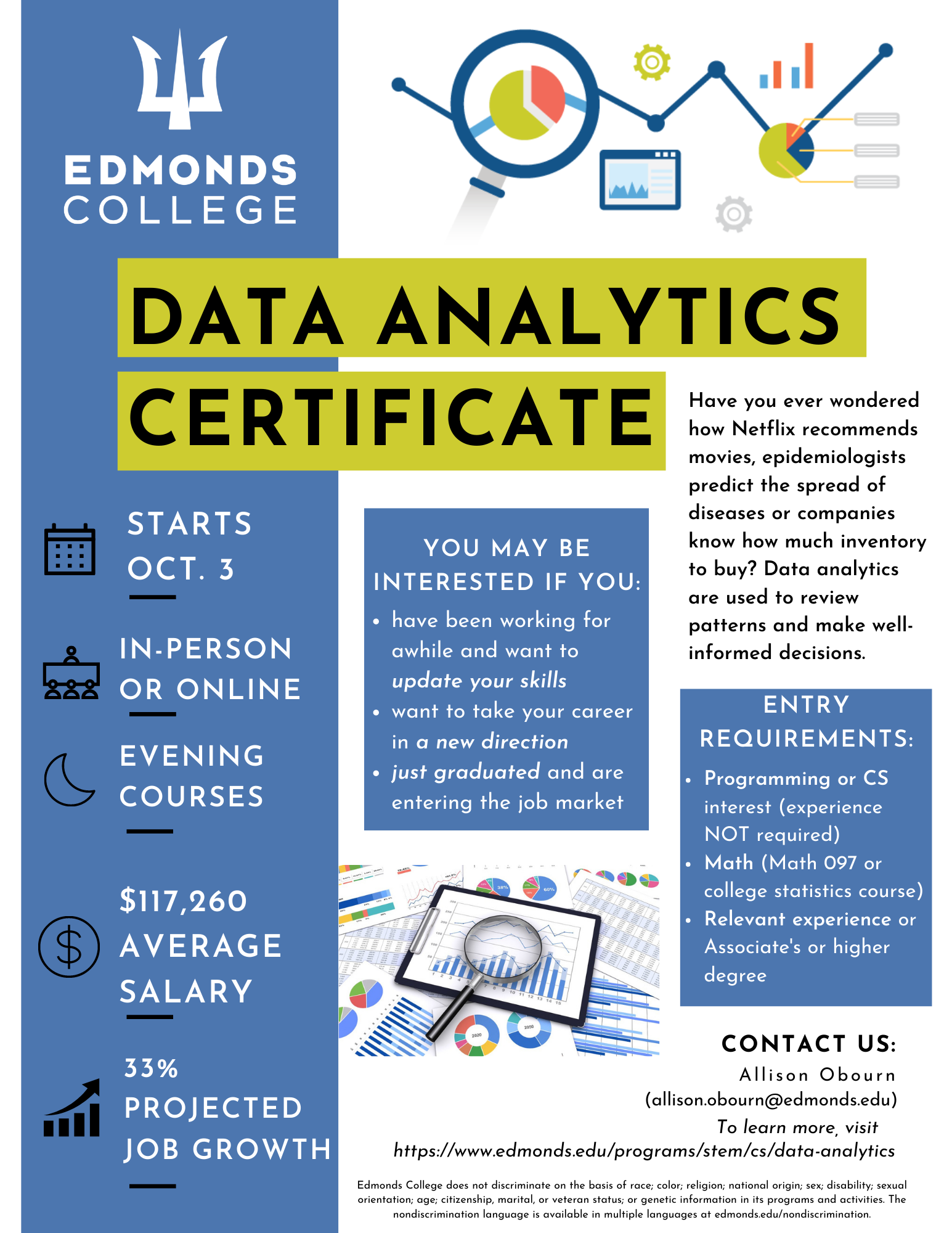 data analytics program flyer
